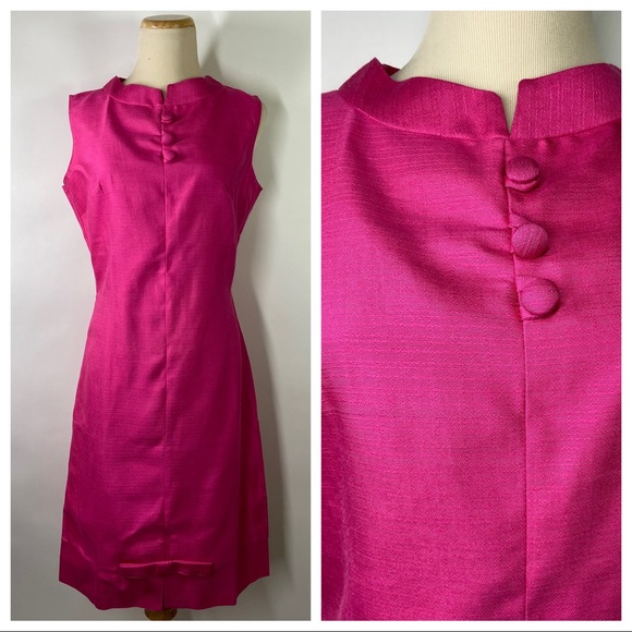 Vintage Dresses & Skirts - NEW Vintage 1960's Queen’s Way Fashion Size 12 Small? Bows Shift Party Dress Mod